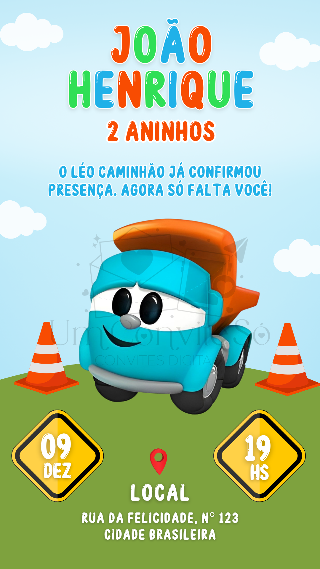 Convite tradicional Leo Caminhão